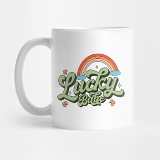 Retro Lucky Babe Rainbow St Patricks Day Mug